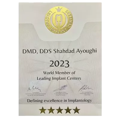 2023 World Member of Leading Implant Center Certificate